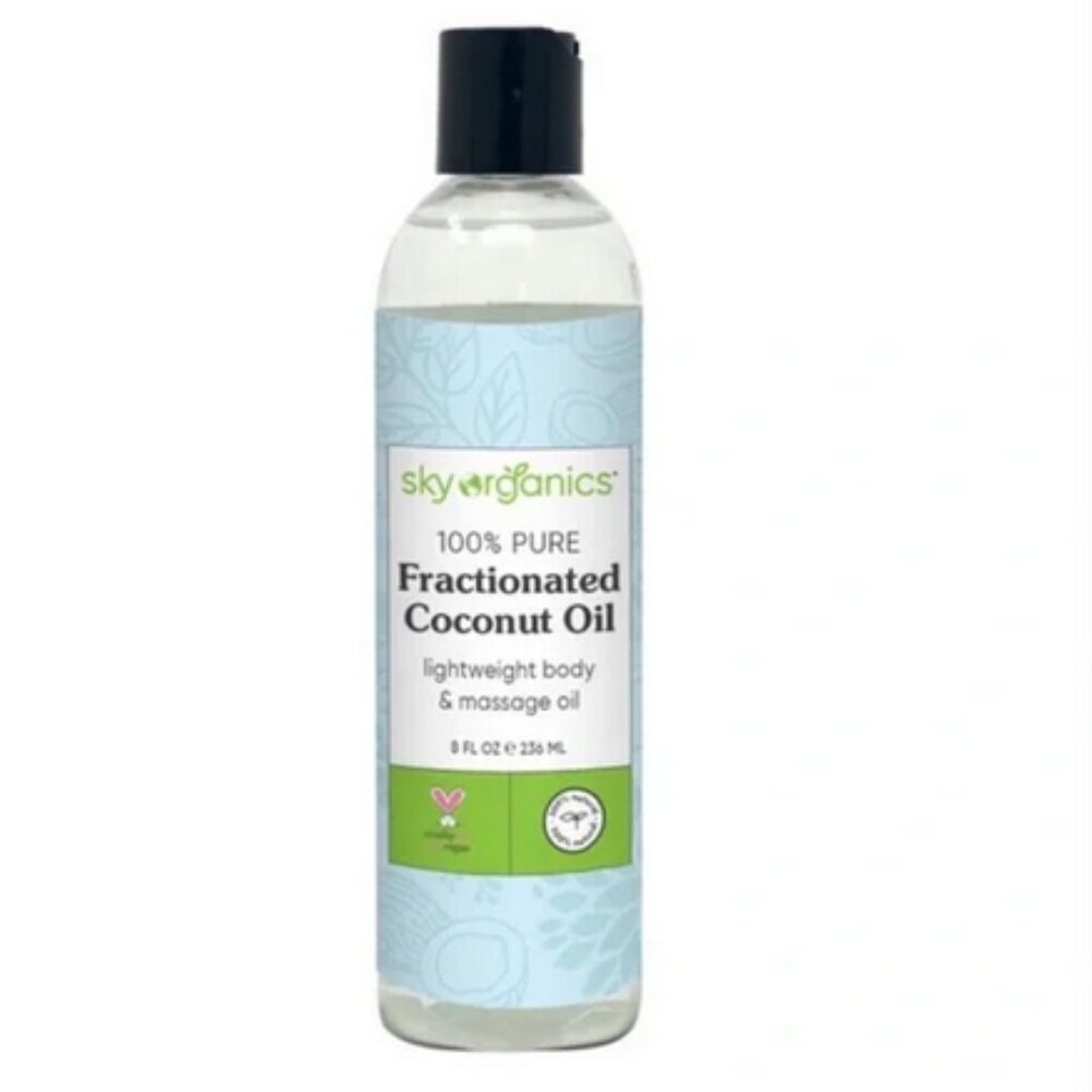 Sky Organics Fractionated Coconut Oil Organic 8 oz/237 ml ~ Sealed